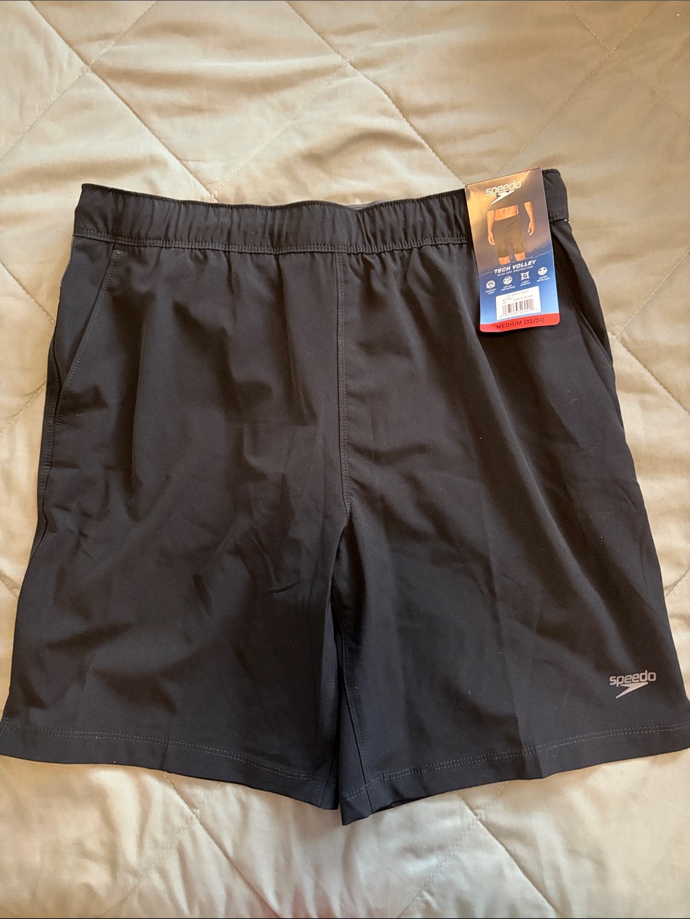 Speedo Black Athletic Swim Trunks